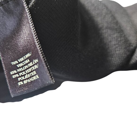 Ann Taylor Womens Black Knit Top Size XS Viscose & Polyester Blend - Picture 6 of 6